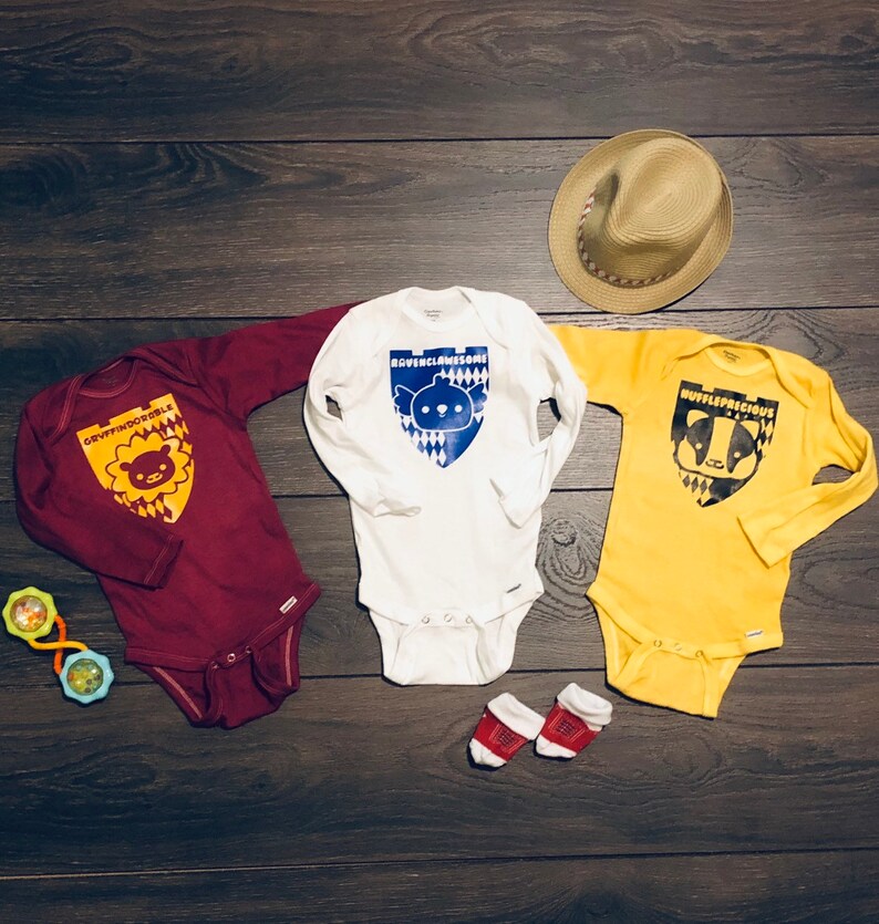 ravenclawesome Unisex onesie witch onesie gryffindorable wizard onesies huffleprecious new baby