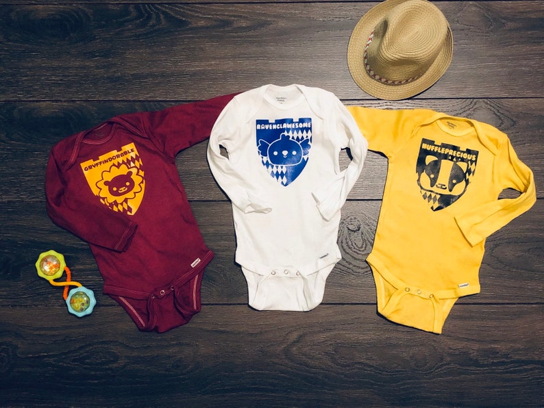 ravenclawesome Unisex onesie witch onesie gryffindorable wizard onesies huffleprecious new baby