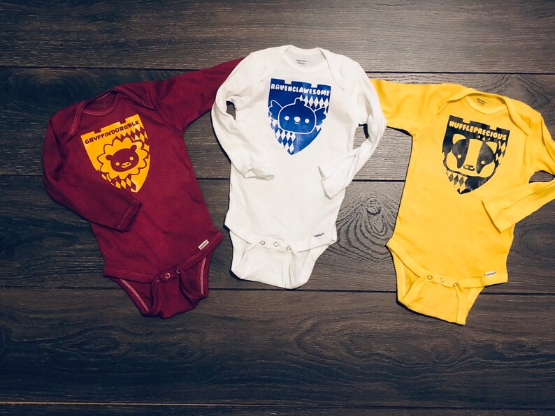 ravenclawesome Unisex onesie witch onesie gryffindorable wizard onesies huffleprecious new baby