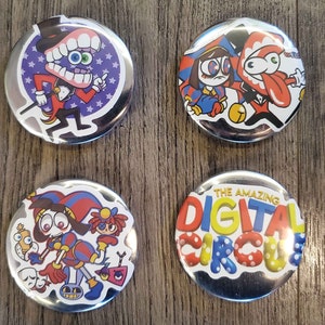 TADC 4 Button Bundles The Amazing Digital Circus Indie Animation Pins
