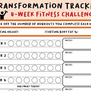 Transformation Challenge for Use at Gym | Fitness Tracker