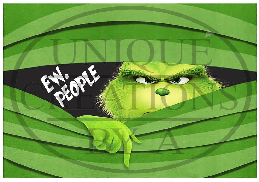 Ew Grinch Peek Mask PNG FILE - Etsy