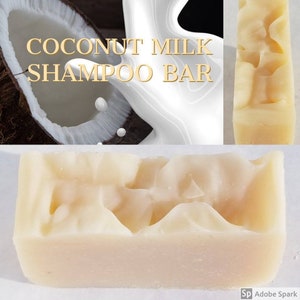 Coconut Milk Shampoo Bar, Shampoo Bar, Shampoo Soap, Coconut Milk Soap, Nourishing Shampoo Bar, Coconut Oil Shampoo, All-natural Shampoo bar