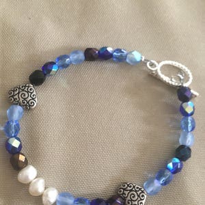 Blue Bead Bracelet - Bead Blue Bracelet