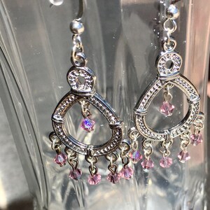 Swarovski Bead Earrings - Bead Earrings - Silver Bead Earrings