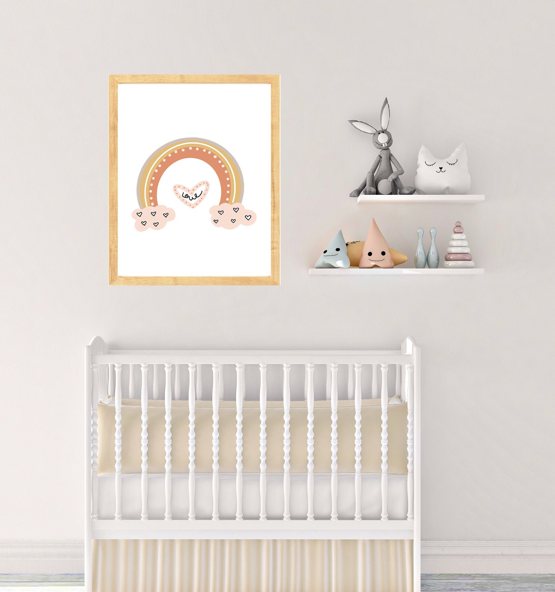 Boho Nursery Print Decor Rainbow Nursery Print Game Room