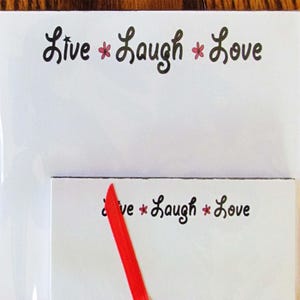 Notepad - Live Laugh Love