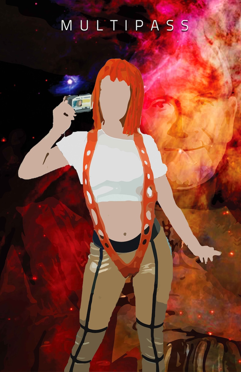 MULTIPASS The Fifth Element Leeloo Original Poster Print Etsy