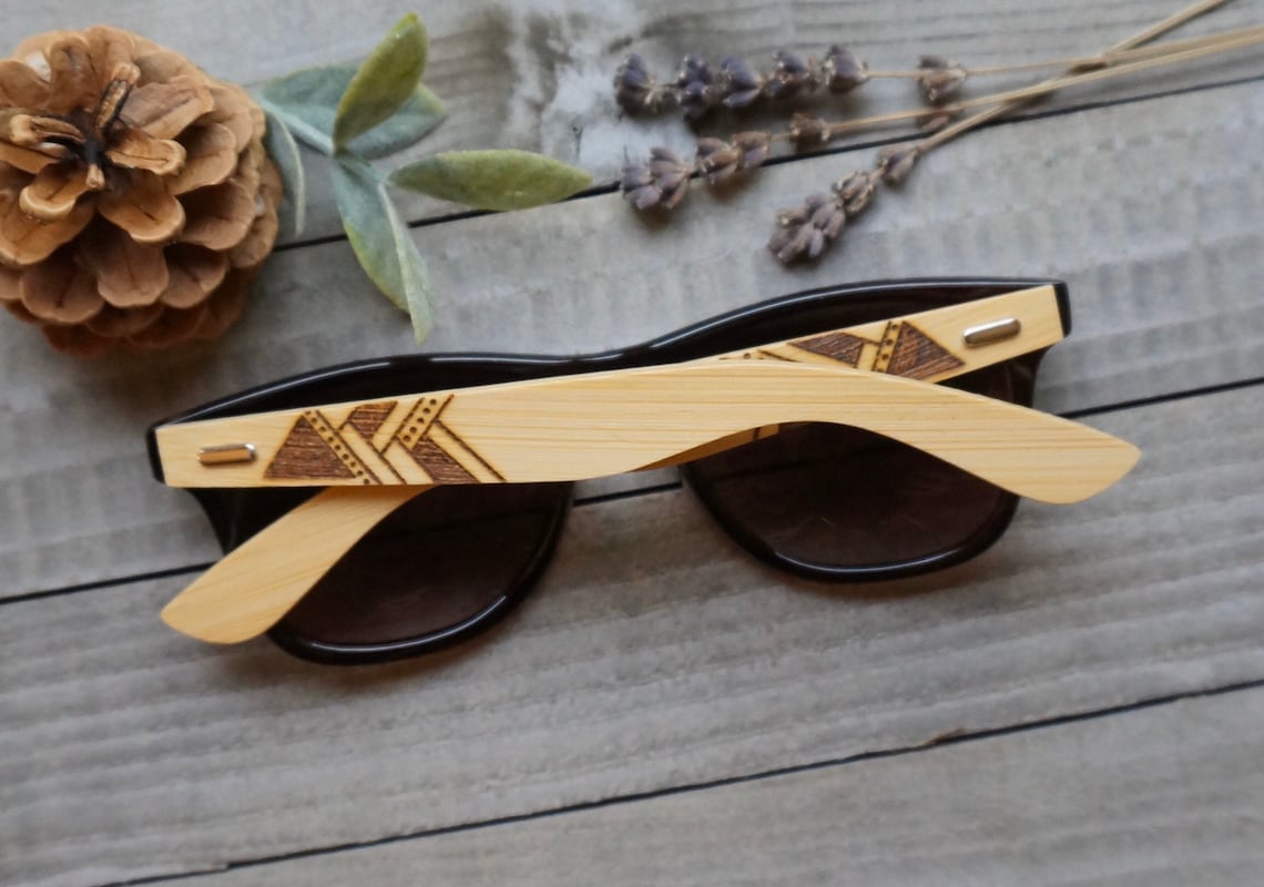 Design Your Own Custom Bamboo Sunglasses Wood Burned by Hand Etsy