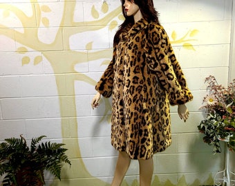 leopard print swing coat