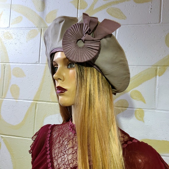 Vintage Deco 30s/40s Marché Halo/Beret Hat, Exqui… - image 1