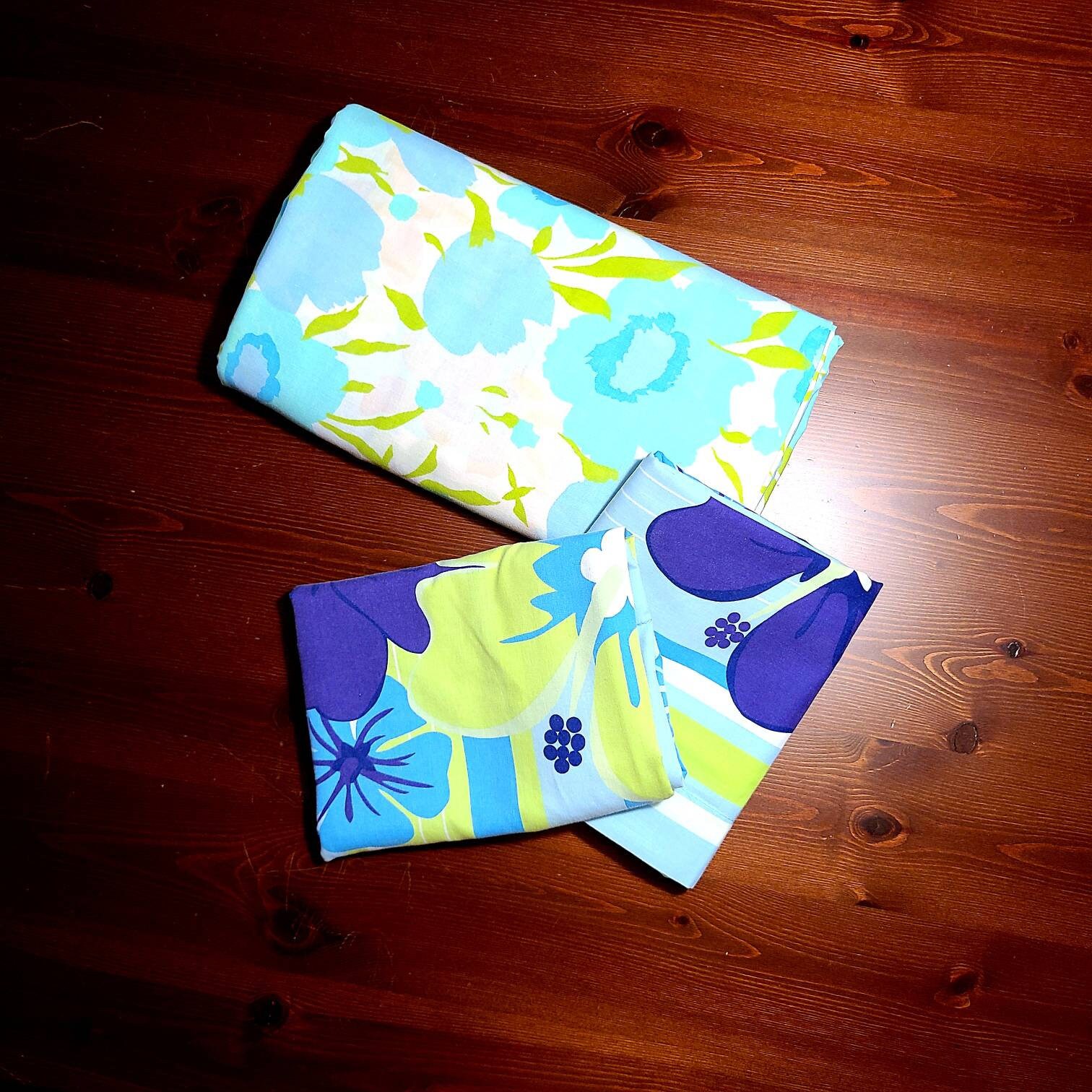 Set Percale Full Flat/top Bed Sheet W/bonus Pair Pillowcases Etsy