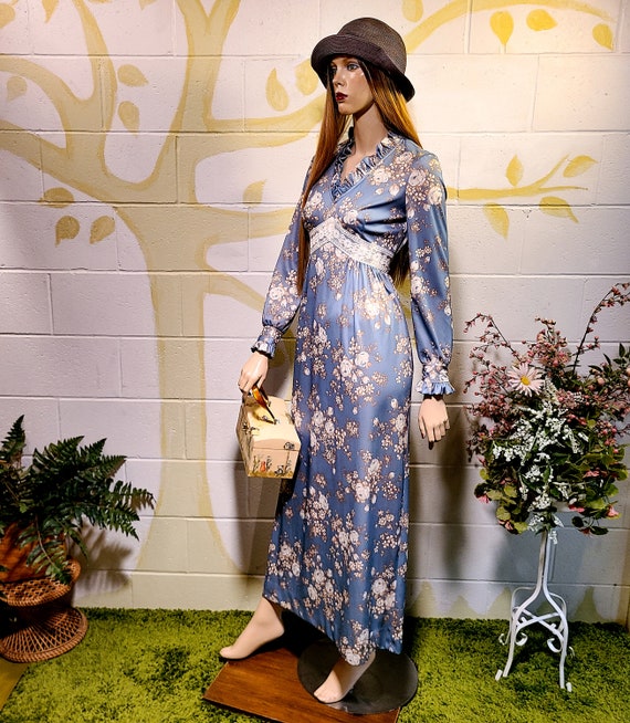 Vintage 70s Gunne Sax-Style, Peasant Maxi Prairie