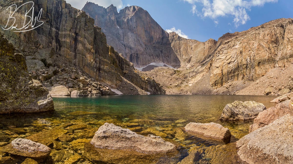 Chasm Lake and Longs Peak in Rocky Mountain National Park - 4 Standard ...