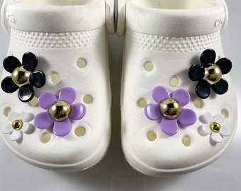 High Quality Daisy Flower Set Shoe Charms For Croc - 6Pcs