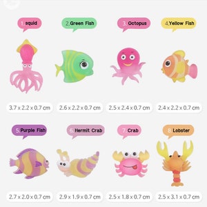 Sea Animal Shoe Charms for Croc - Plastic Charms