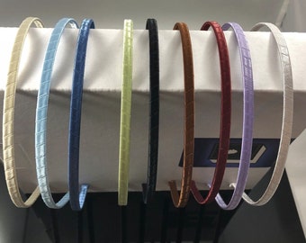 10pcs Tulip satin wrapped metal hair band 5mm Satin headband Metal headband