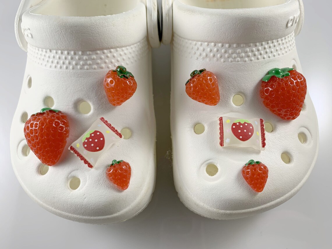 High Quality Strawberry Fruit Shoe Charms for Croc 8pcs Etsy
