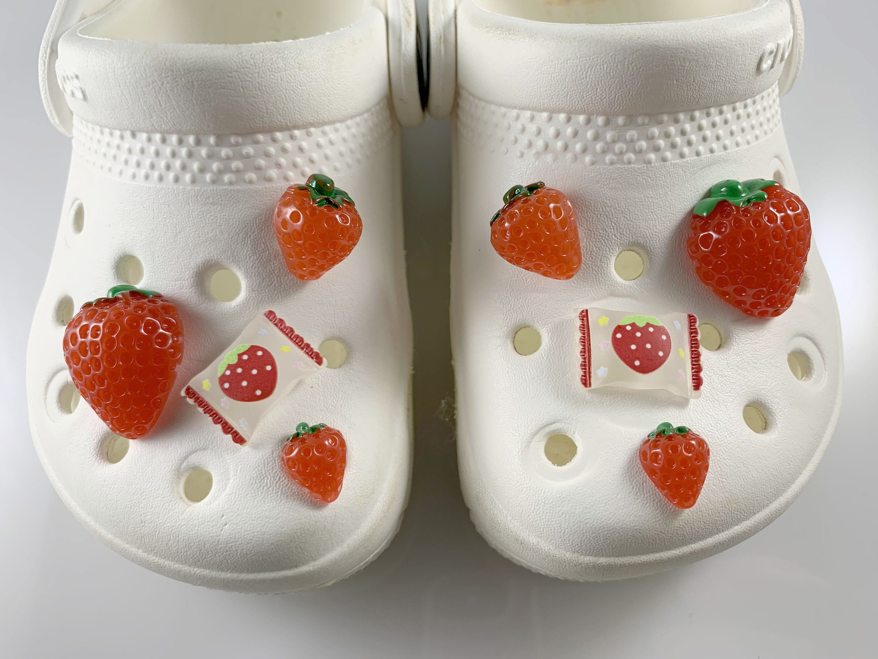 Dropshipping Fruit Plant Shoe Charms PVC Clover Rose Durian Deaigner Shoes  Sandals Accessories for Croc JIBZ Kids Party Gifts