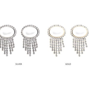 High Quality Fashion Jewelry Pearl and Cubic Drop Earring / Bridal / boutique / special / antique