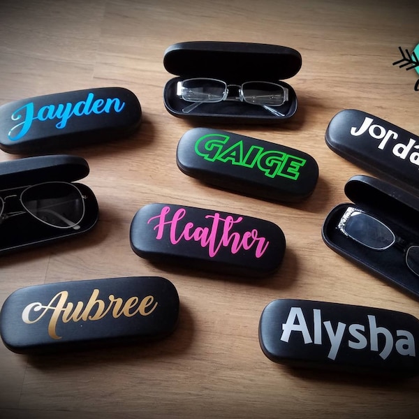 Personalized Eyeglass Case, Personalized gift for Women, Men or Kids! Personalized case with name, nickname, word. Hard shell eyeglass case