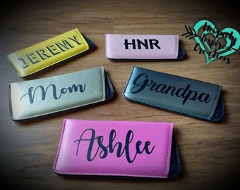 Personalized soft eyeglass case / sunglass case . Personalized travel case , personalized case, eyeglass case, sunglass cases