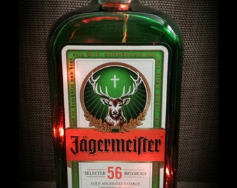 Lampe bouteille Jagermeister, Jager Light Decor, différentes lumières  colorées au choix, Man cave, Bar, Party, Gift, ect -  France