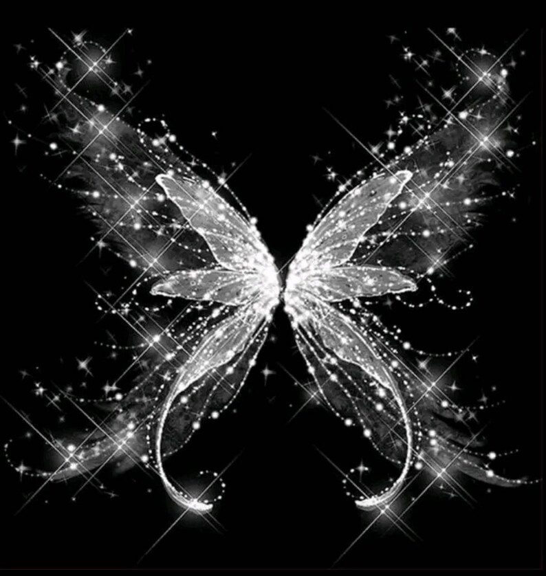 DIY Diamond Painting Partial Special Drill Sparkly White Butterfly Picture