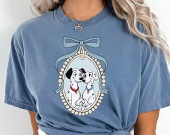 Comfort Color® Disney 101 Dalmatian Couple Shirt, Dalmatians Dog Lover Tee,  Perdita and Pongo Couple Shirt, Disney Couple Tees, 00619