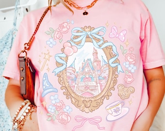Comfort Color® Disney Magical Castle Coquette Shirt, Magic Kingdom Sweatshirt, Disneyworld tee, Disney Trip, magical world shirt 00819