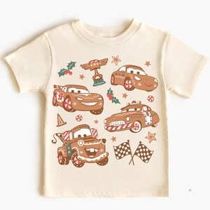 Comfort Color® Disney Tow Mater Coquette Bow Christmas Shirt Lightning McQueen Xmas tee Disney trip Doc Hudson Disney trip Shirt 001003 画像 2