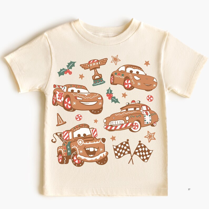Comfort Color® Disney Tow Mater Coquette Bow Christmas Shirt Lightning McQueen Xmas tee Disney trip Doc Hudson Disney trip Shirt 001003 画像 2