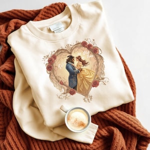 Comfort Color® Beauty And The Beast Disney Sweatshirt, Tale As Old As Time Disney Princess  Belle t-shirt,  Disney Princess Gift, 00597