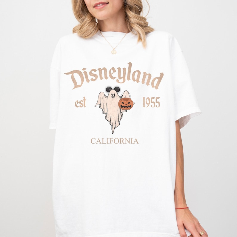 Comfort Color® Retro Disneyland Est 1955 California Mickey Ghost Shirt, Disneyland Halloween Shirt, Disney Mickey Halloween, 00106 image 9
