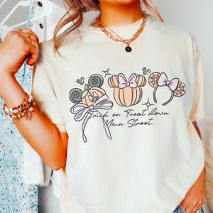Comfort Color® tis the season shirt Coquette Bow Disney Castle Halloween Shirt Disney Fall Sweatshirt Mickey Pumpkin Shirt 00922