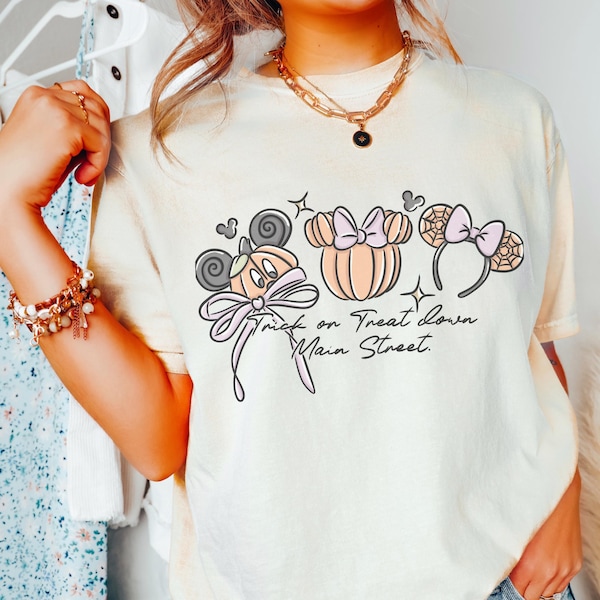 Comfort Color® tis the season shirt Coquette Bow Disney Castle Halloween Shirt Disney Fall Sweatshirt Mickey Pumpkin Shirt 00922