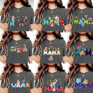 Comfort Color® Princess Mama Shirt Princess Mom Elsa Ariel Rapunzel Cinderella Belle Shirt Mother's Day tee Disneyland Ariel Shirt 00380 immagine 2
