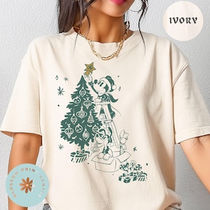 Comfort Color® Disney Mickey Christmas Tree Shirt Retro Disney Merry Christmas Shirt, Christmas Tree Tee, Holiday Season, 0304