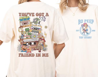 Comfort Color® Disney 2-sided Toy Story shirt, Disney trip shirt, toy story friends, Toy Story movie characters t-shirt, 00346