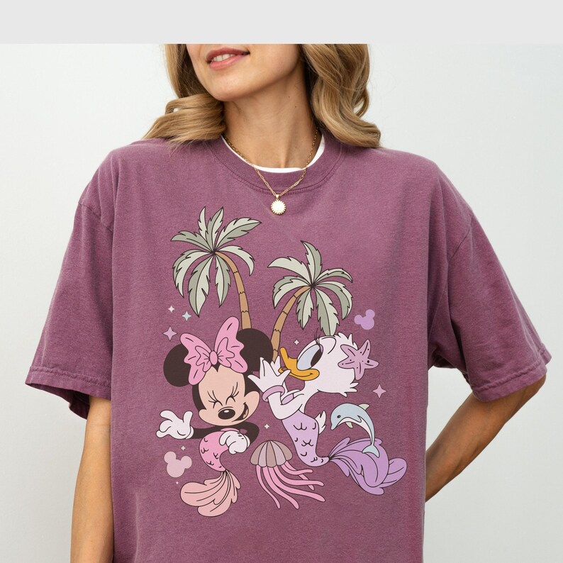 Disney Comfort Color Minnie daisy besties shirt Vintage Minnie Shirt disney summer shirt happiest cousins shirt Disneyworld shirt 00155 image 2