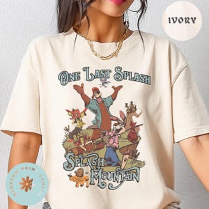 Comfort Color, Disneyland one last splash mountain Shirt, Brer Bear Fox Rabbit Vacation Trip Tee, Disney Trip Shirt, Disney Family Tee, 0397