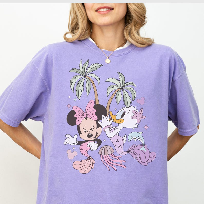 Disney Comfort Color Minnie daisy besties shirt Vintage Minnie Shirt disney summer shirt happiest cousins shirt Disneyworld shirt 00155 image 1