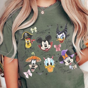 Comfort Color® Disney Mouse And Friends Signature Halloween Shirt Disney Spooky Shirt Mickey and Friends Fall Sweat Spookiest place 00932 image 3