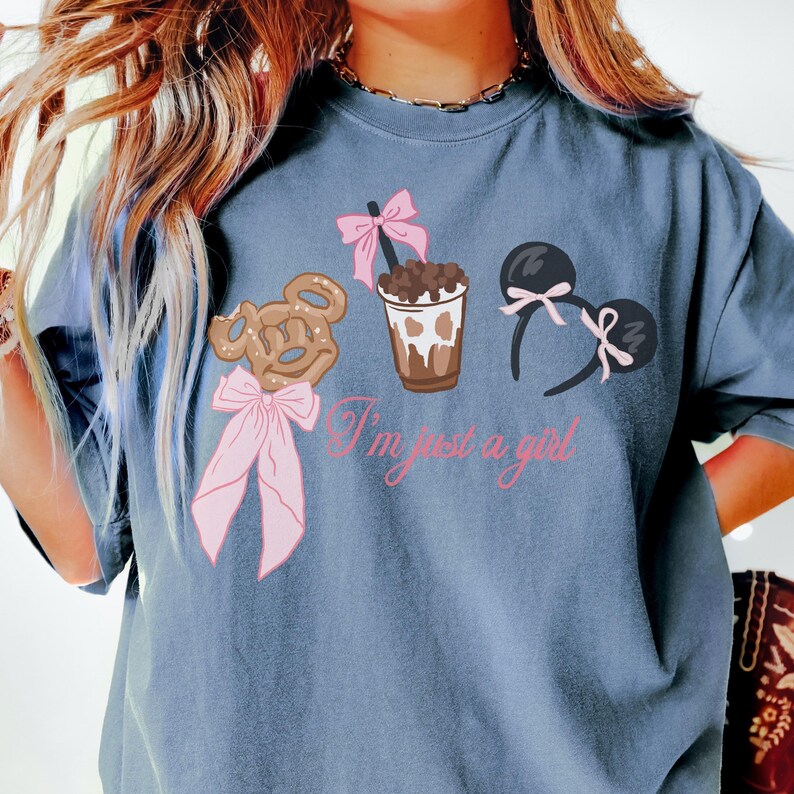 Comfort Color Disney Coquette Bows Watercolor Disney girl Cake T-Shirt Magic Kingdom Magical Snack tee EPCOT snack shirt 00901 画像 7