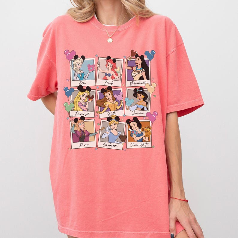 Comfort Colors® Disney Princess Tee Cinderella Shirt Rapunzel Shirt Disney Elsa Shirt WDW princess shirt Snow White Shirt, 0160 image 6