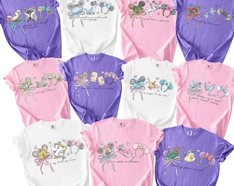 Comfort Color® Disney Princess  Shirt Disneyworld Shirt Cinderella Belle Rapunzel Ariel Snow White Disney Girl Trip Princess Birthday 00971