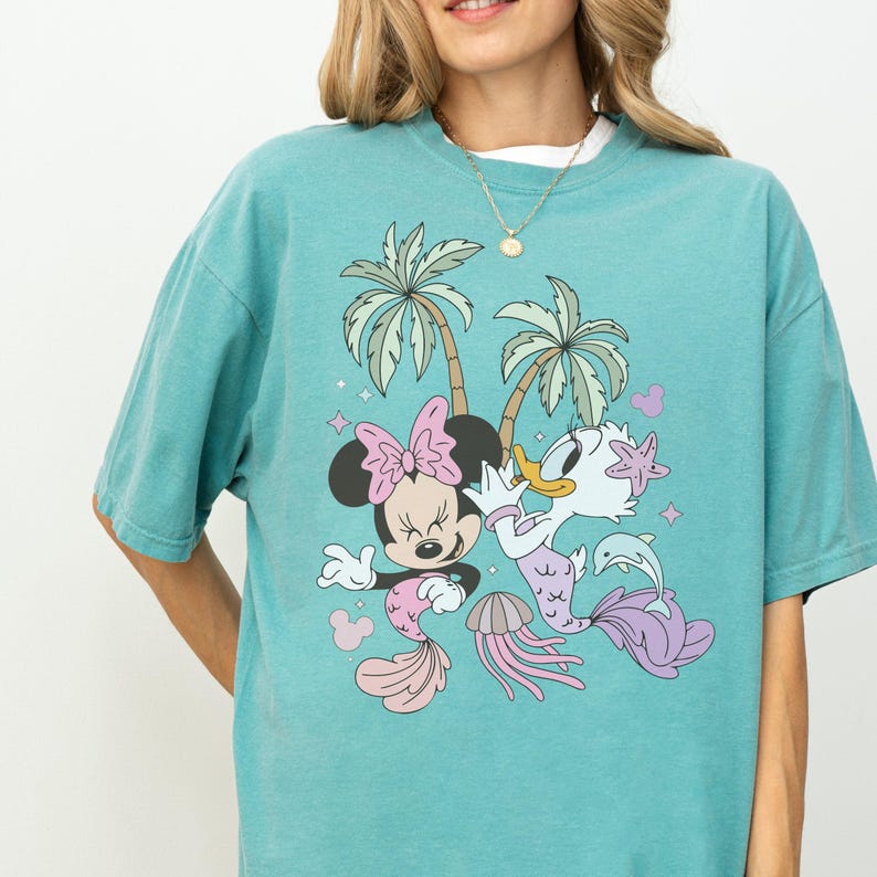 Disney Comfort Color Minnie daisy besties shirt Vintage Minnie Shirt disney summer shirt happiest cousins shirt Disneyworld shirt 00155 image 3