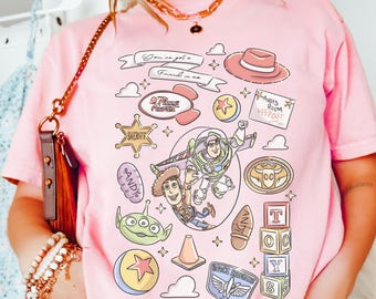 Comfort Color® Disney Pixar Toy Story Shirt Woody Shirt Pizza Planet shirt Buzz Hamm Rex Tee Magic Kingdom Disneyland Family trip 00947
