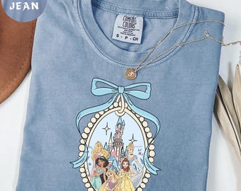 Comfort Color® Disney Princess Shirt Cinderella Sweatshirt Belle Rapunzel Tee Princess Jasmin shirt Disneyland Shirt Disney Trip 00649