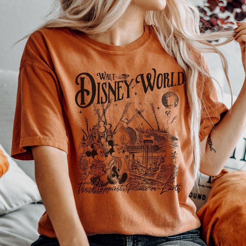 Comfort Color® Walt Disney World Shirt, The Happiest Place on Earth Shirt, Disney trip 2024, Disney Dream Shirts, Mickey Minnie Shirt, 00218 afbeelding 7